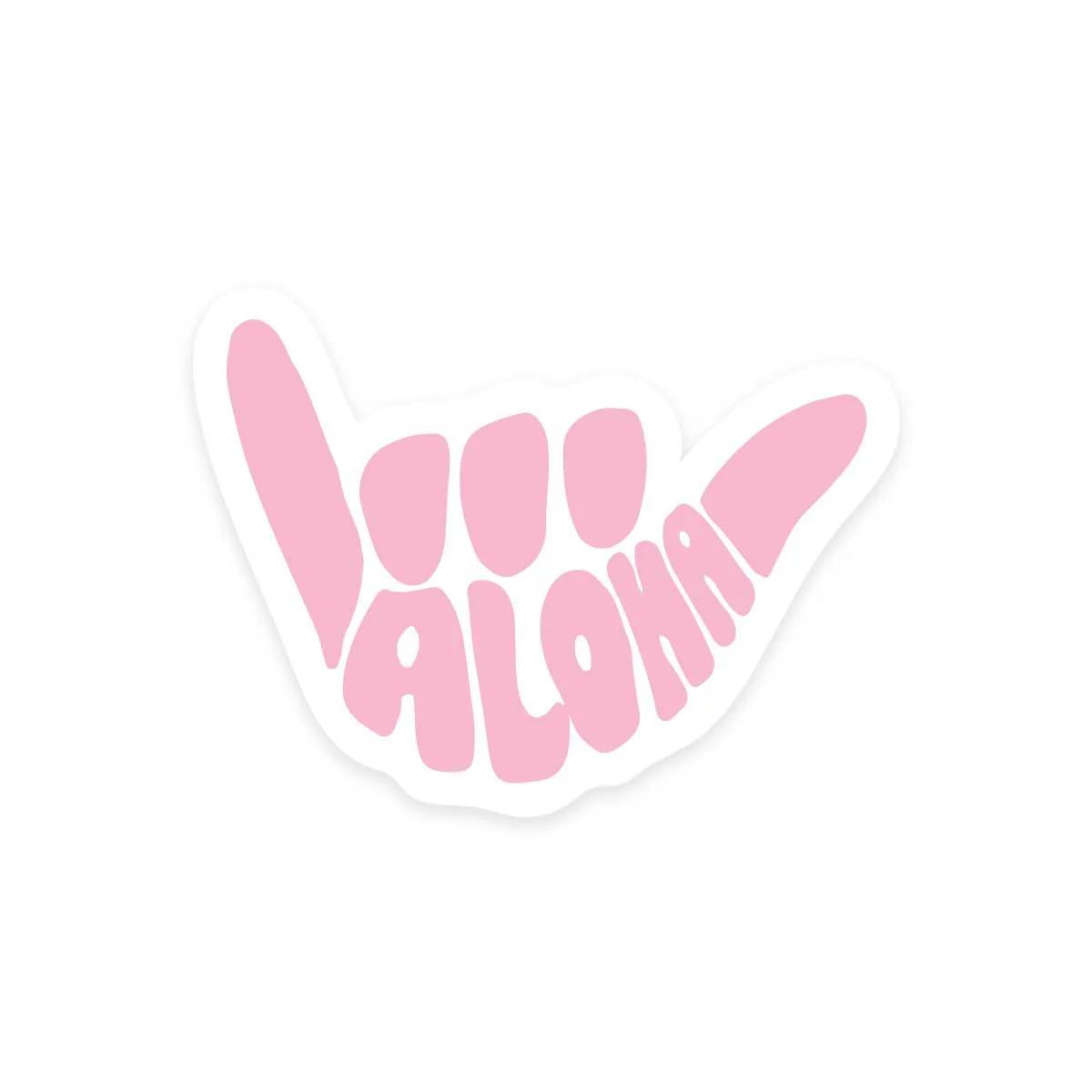 Shaka Aloha Sticker, Pink