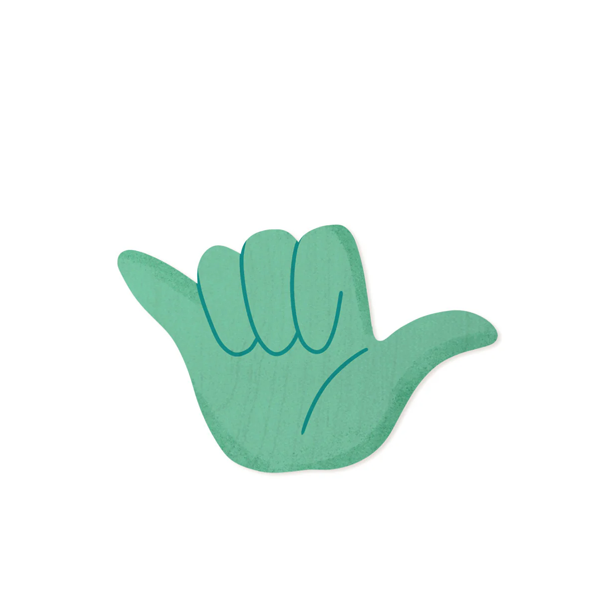 Shaka Wood Shape, Green