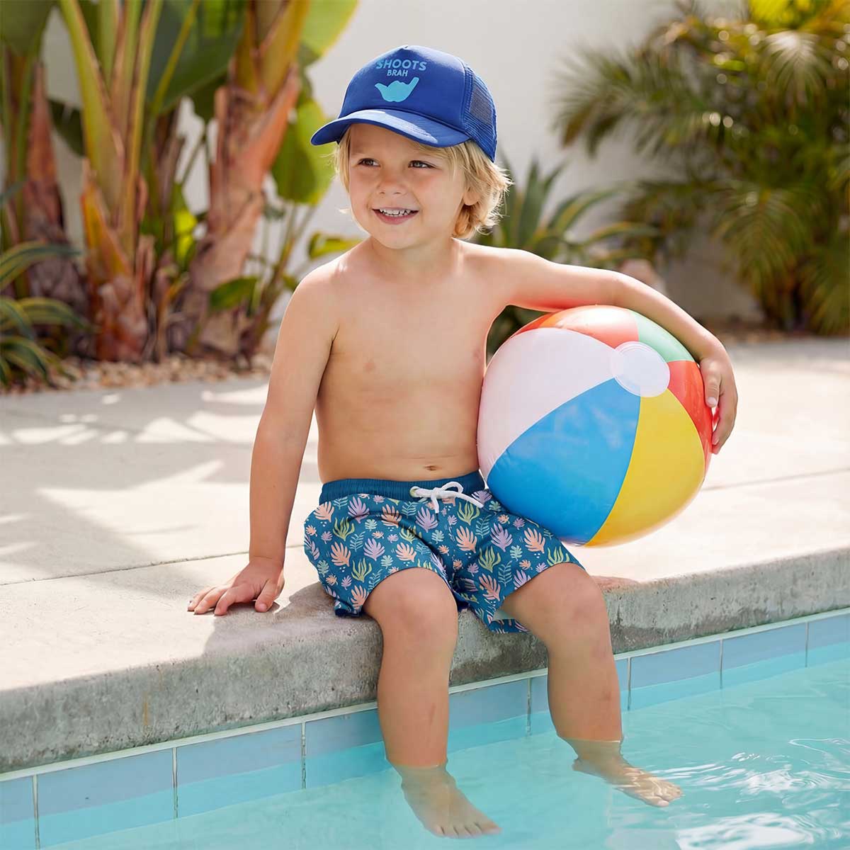 Shoots Brah Royal Blue Keiki Trucker Hat - Image 5