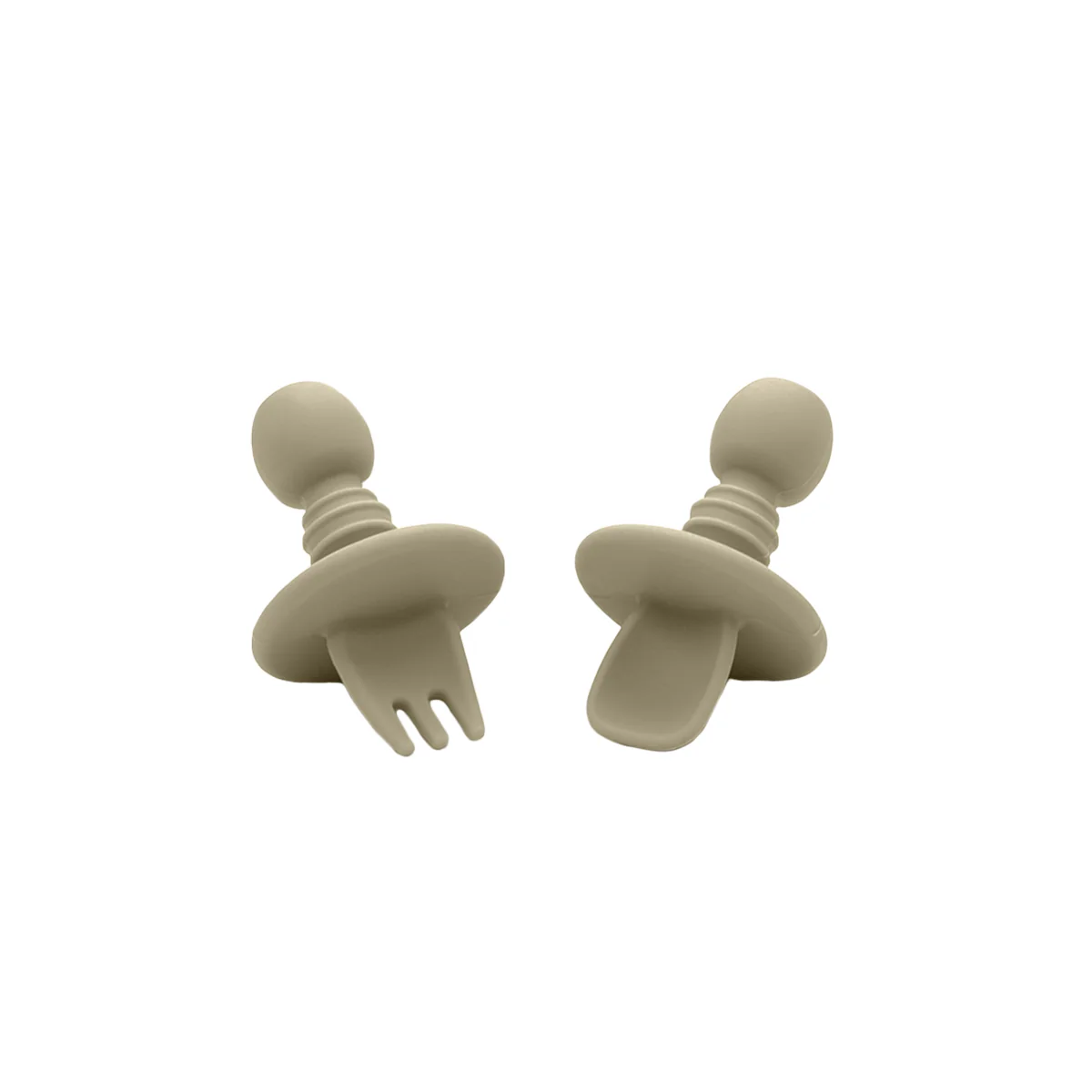 *Silicone Baby Spoon & Fork Set, Limu