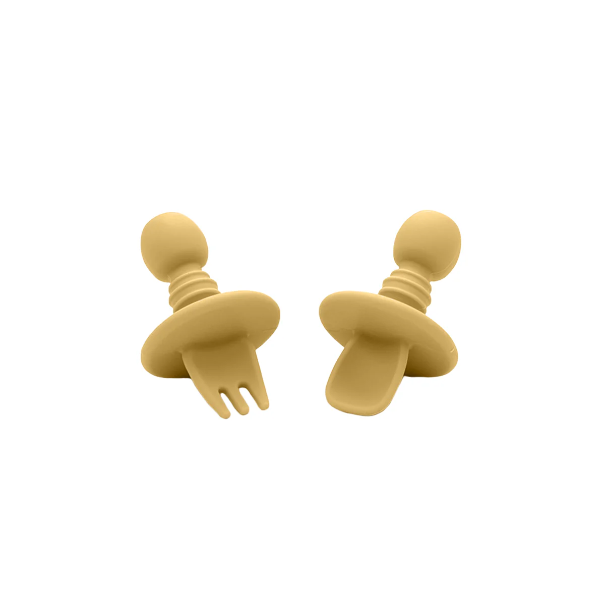 *Silicone Baby Spoon & Fork Set, Pineapple