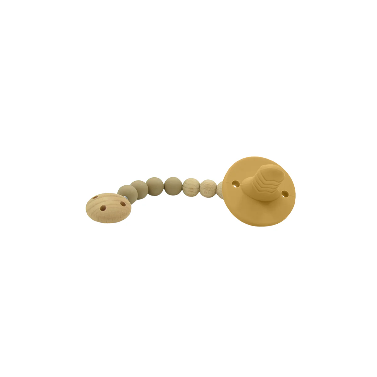 Silicone Pacifier with Holder, Pineapple