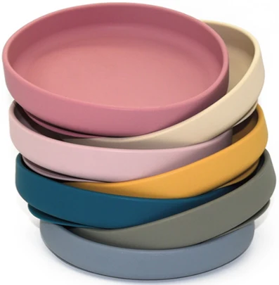 Silicone Round Plate, Sand