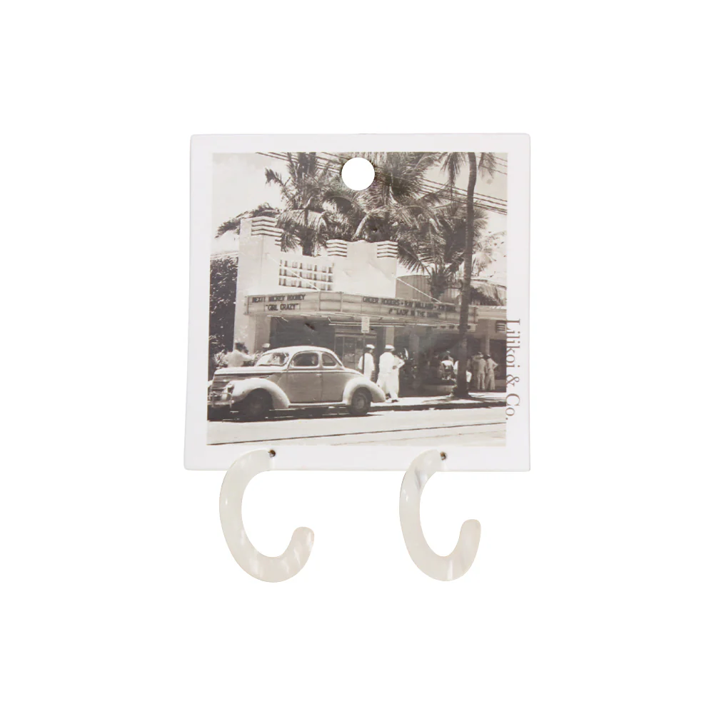Small Tortoise Hoop Stud Earrings White