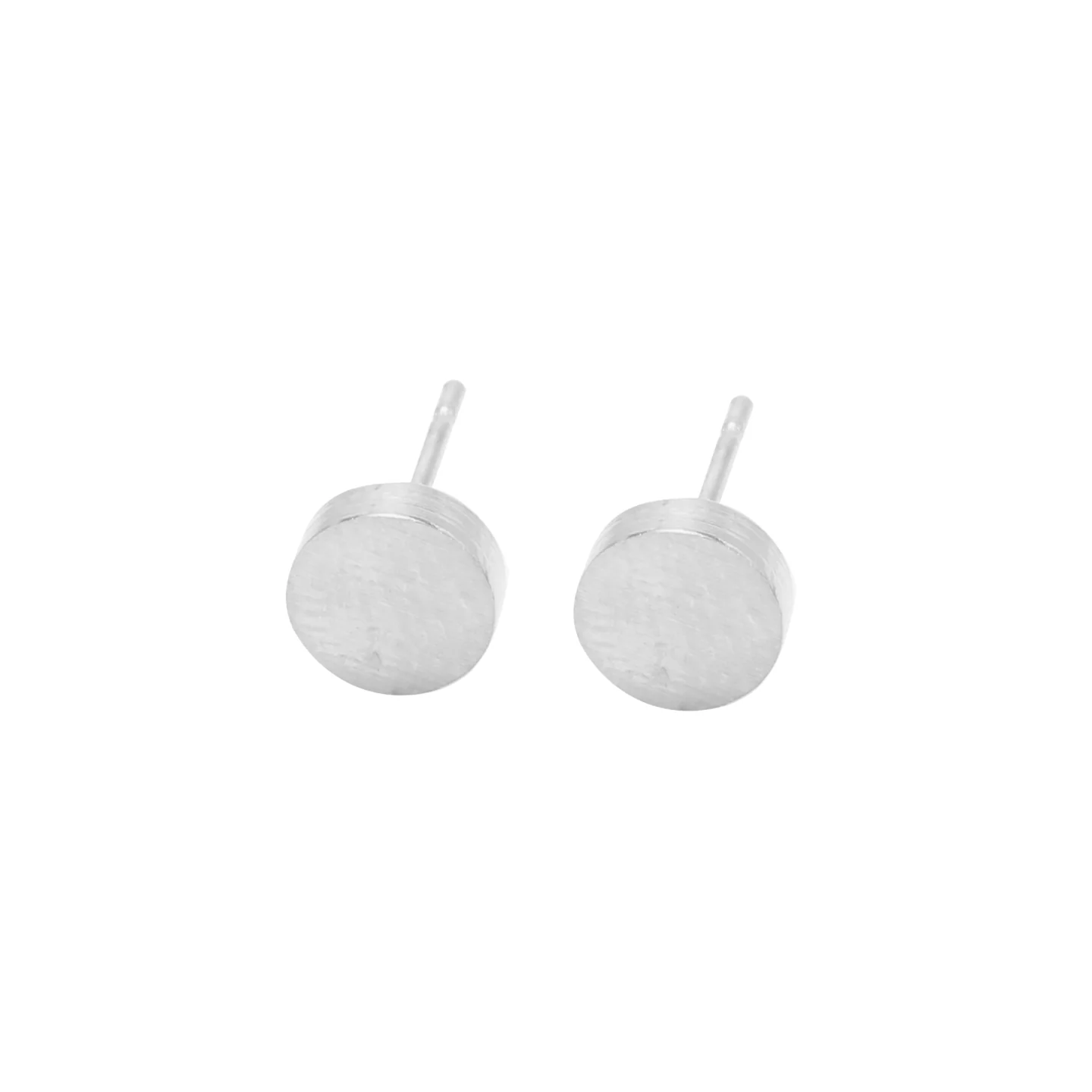 *Solid Circle Earrings, Silver