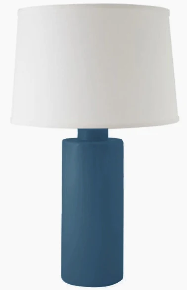 Solid Column Lamp, Navy Blue