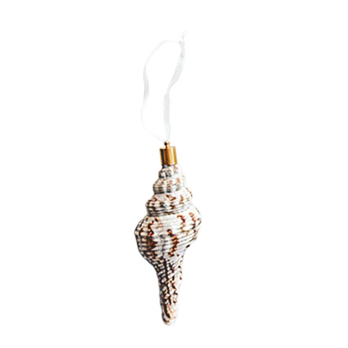 Spindle Shell Ornament with Glitter