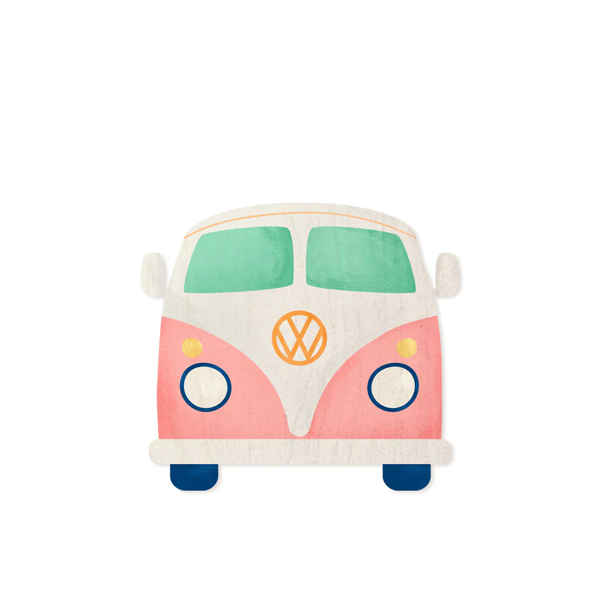 Surf Bus Front Wood Shape, Pink