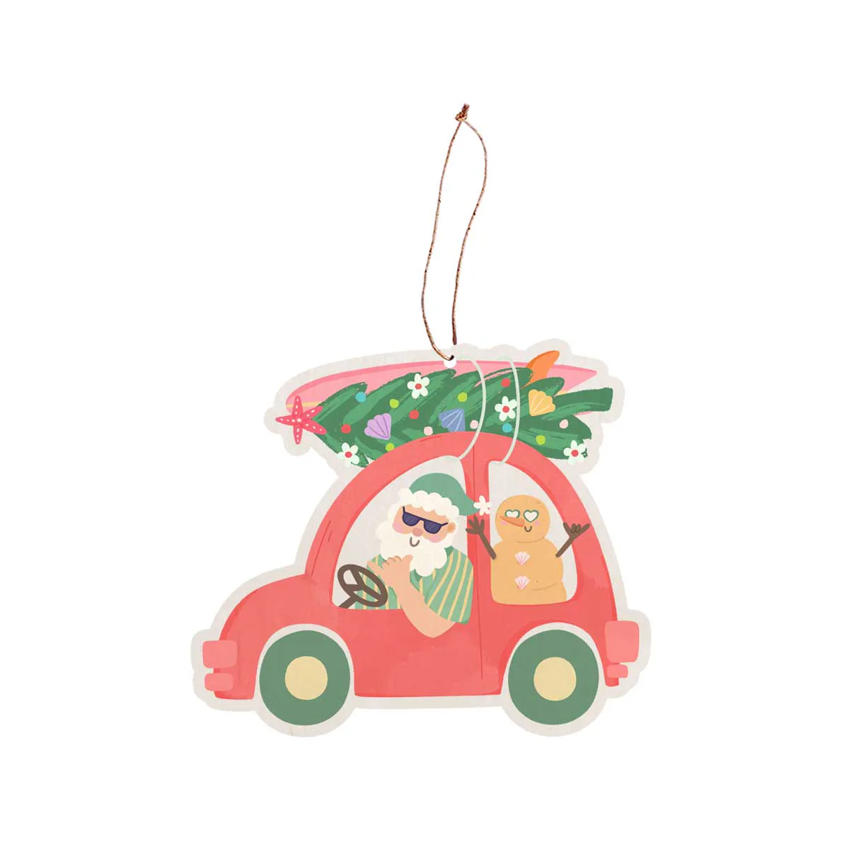 Surf Santa Ride Ornament