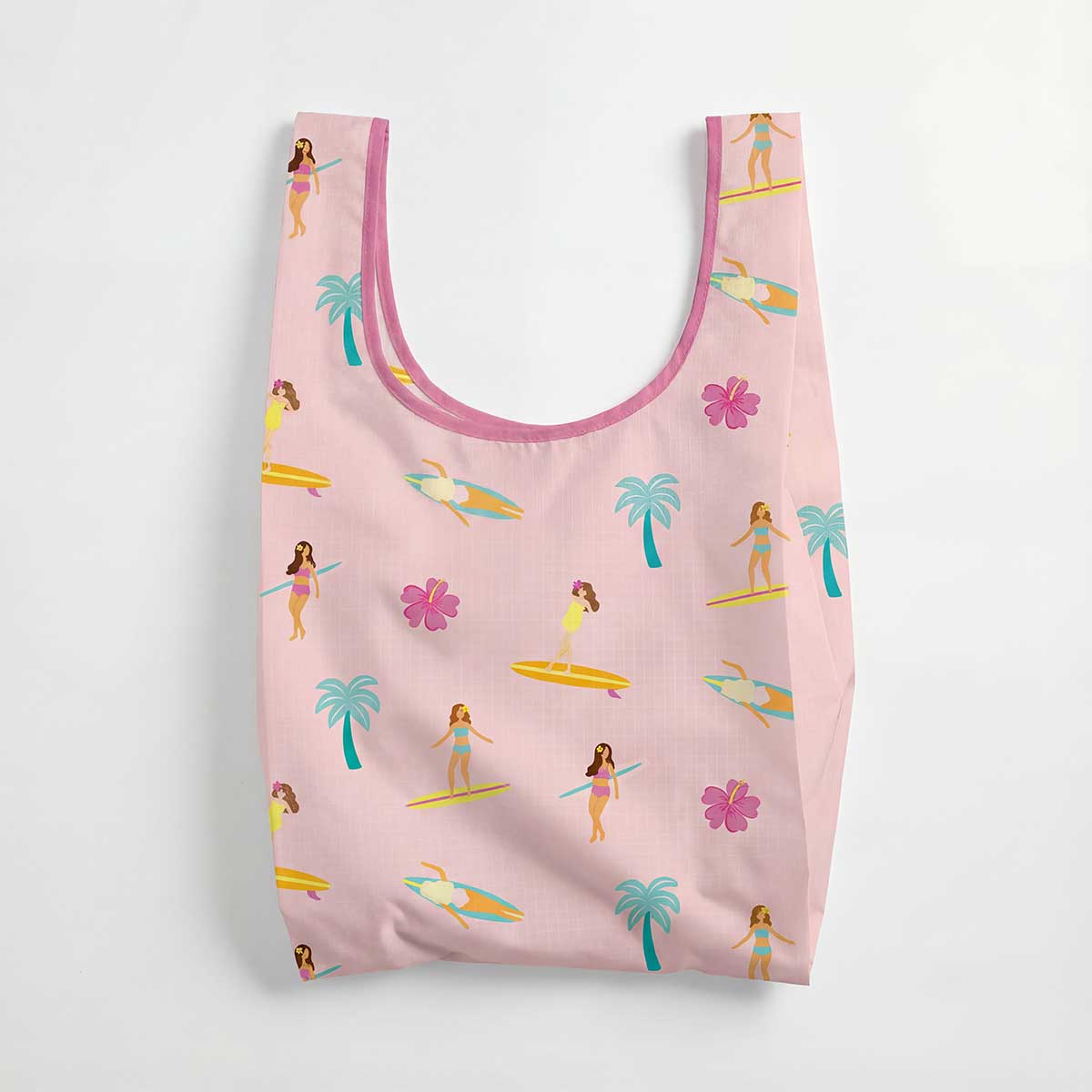 Surf Sisters Light Pink Eco Tote Bag - Image 2