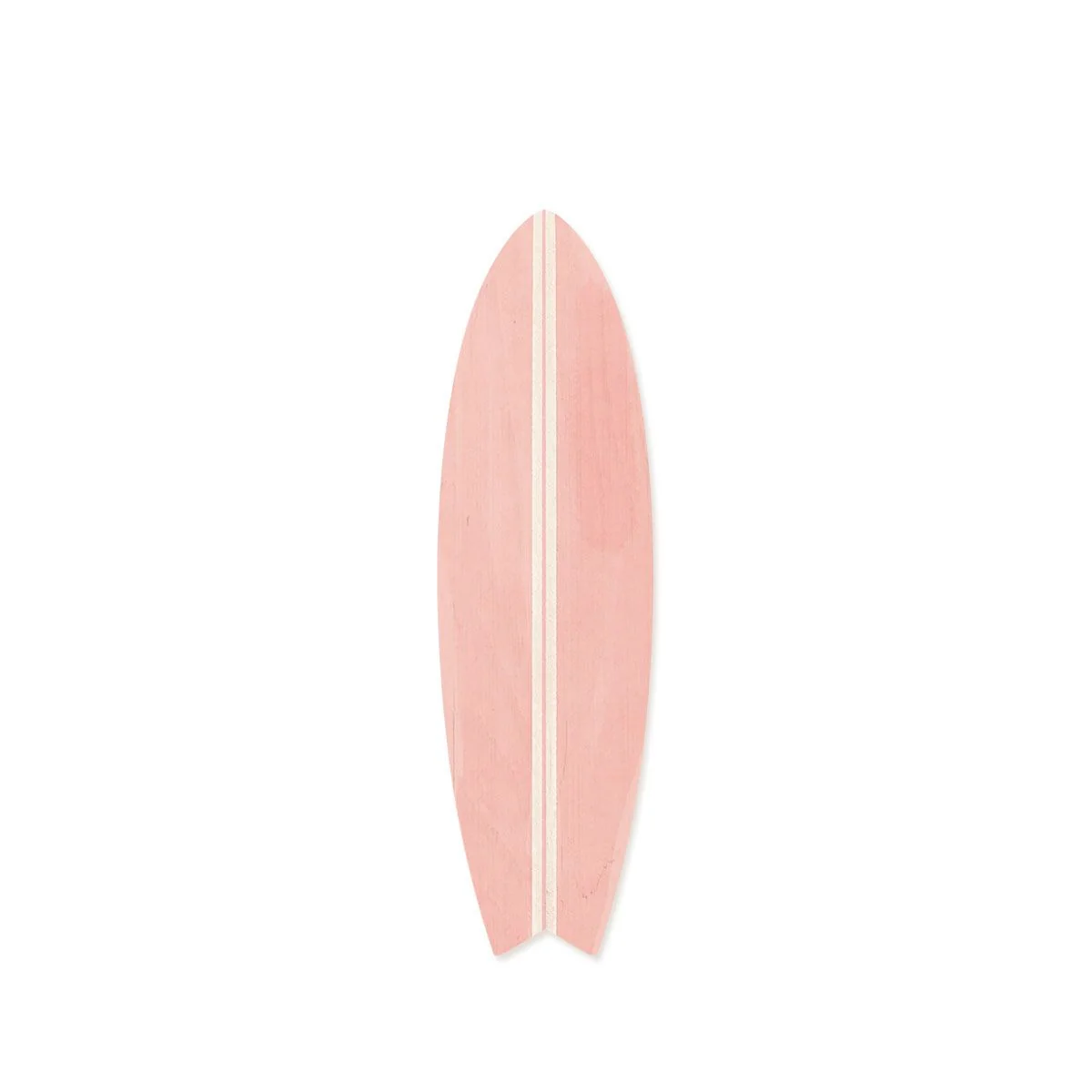 Surfboard Wood Shape, Pastel Pink