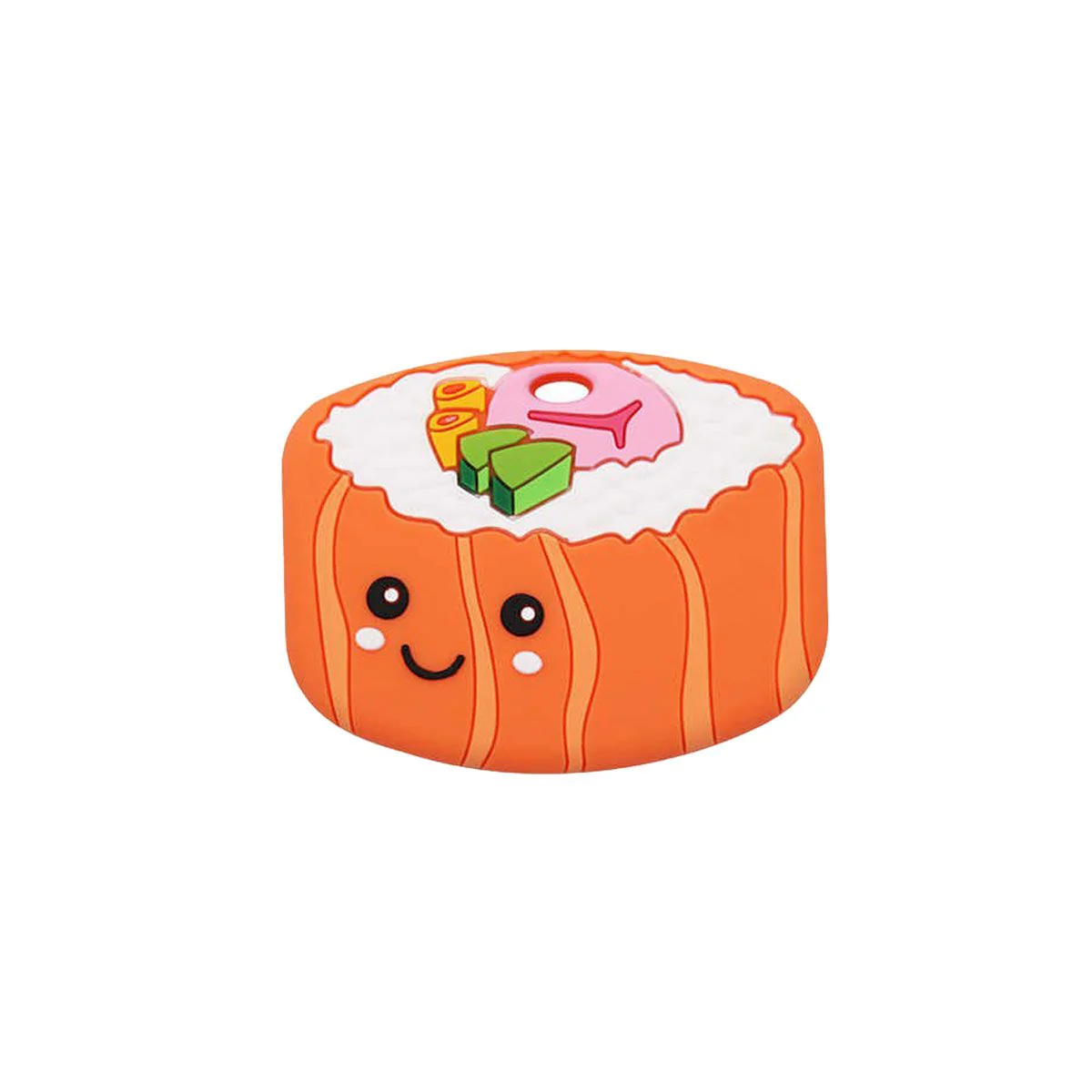 Sushi Shape Silicone Teether, Orange