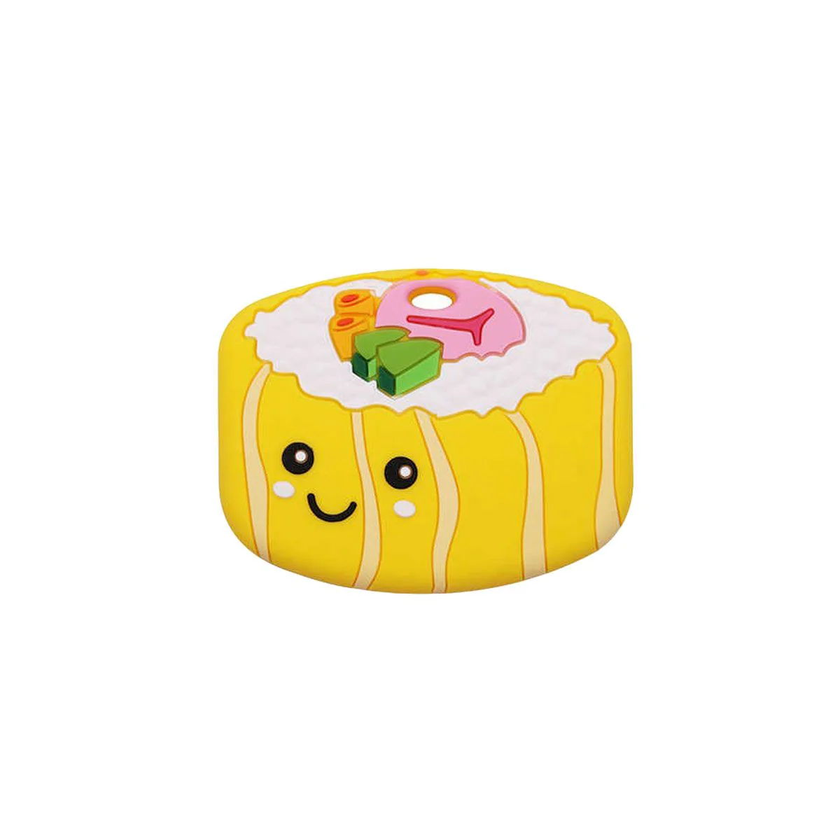 Sushi Shape Silicone Teether, Yellow