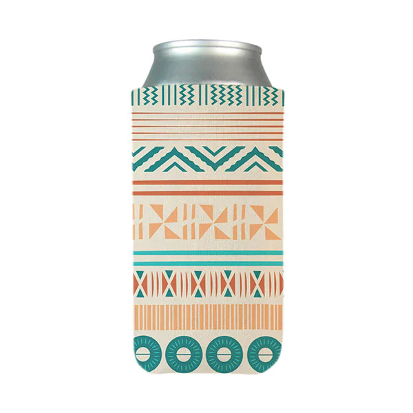 *Tapa Print Slim Can Cooler, Sand