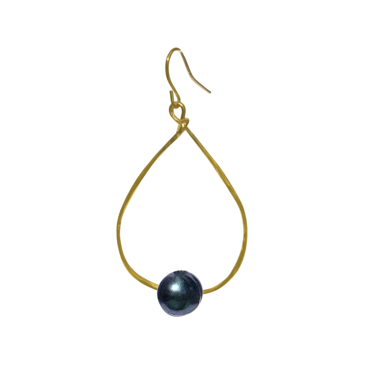 Teardrop Earrings with Pearl - Image 2