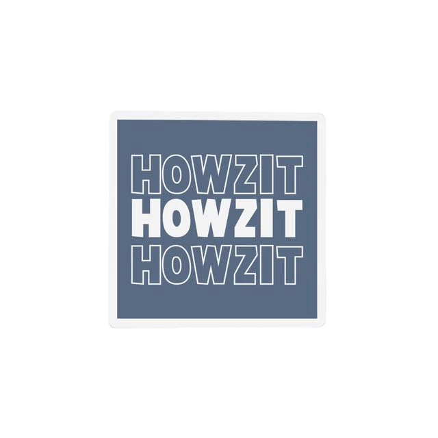 Triple Howzit Ceramic Square Coaster