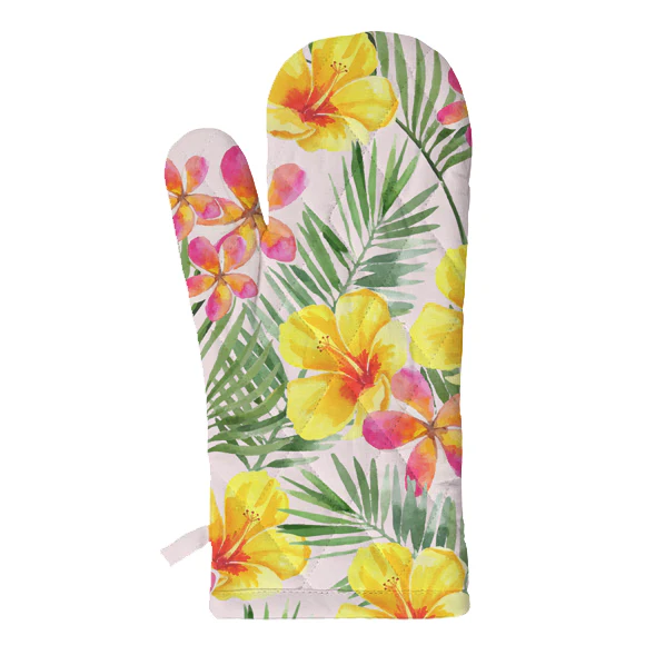 *Tropical Floral Oven Mitt