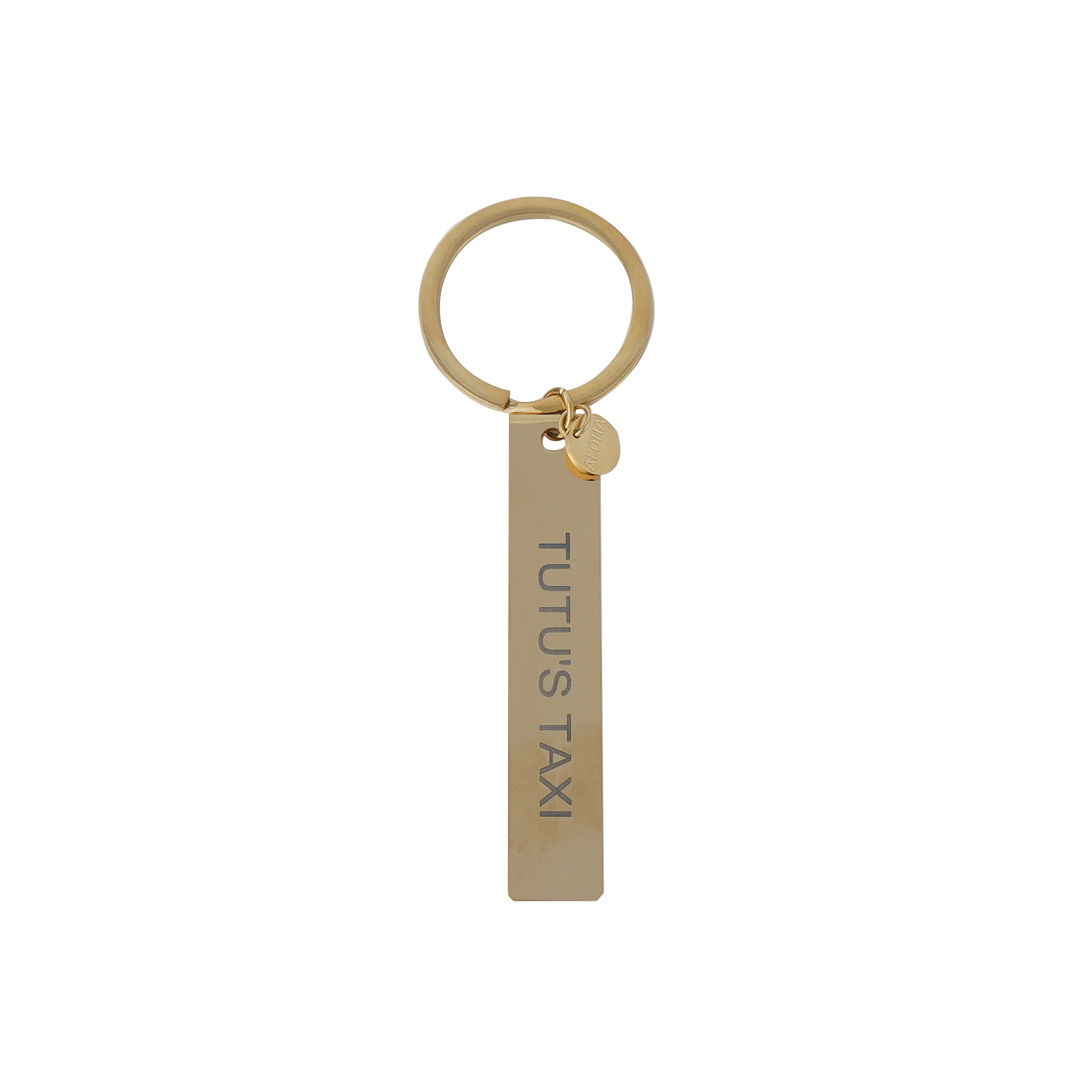 Tutu's Taxi Keychain, Gold