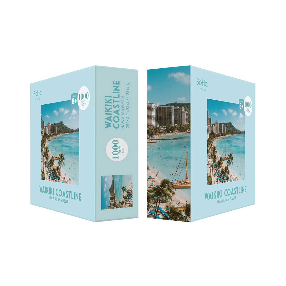 Waikiki Coastline Square Puzzle, 1000pcs - Image 3