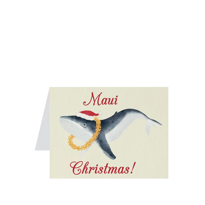 Whale Christmas Greeting Card
