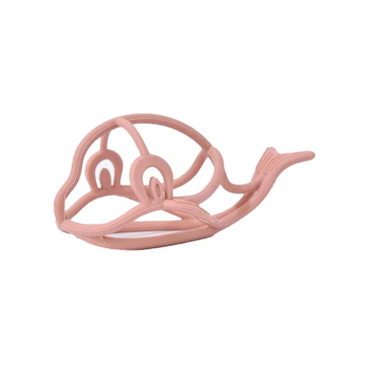 *Whale Shape Silicone Teether, Nude