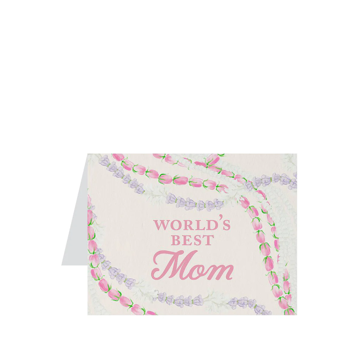 World's Best Mom Light Pink Greeting Card