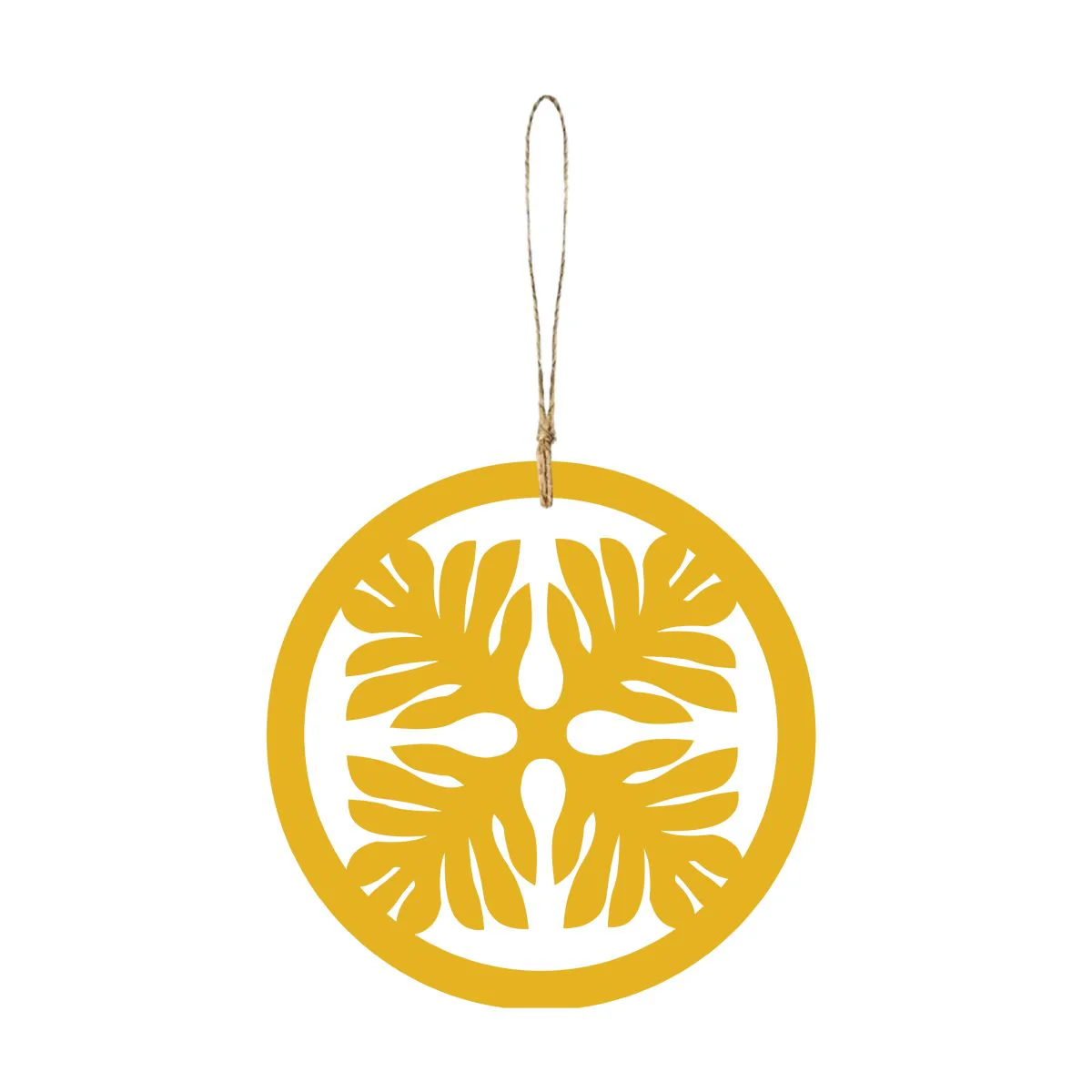 Yellow Quilt D Ornament