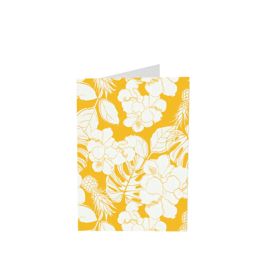 Yellow Tropical Plants Greeting Card
